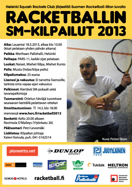Racketballin SM-kilpailut 2013